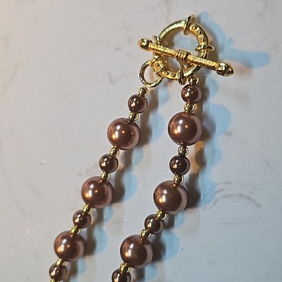 Set of 2 pearl imitation necklace - Picture 7 of 7